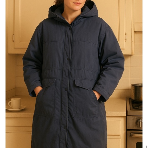 L.L. Bean Blue Puffer Jacket goose down gortex size medium - Picture 1 of 6